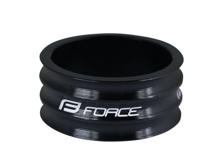 FORCE podložka 1 1/8" AHEAD 15 mm Al, čierna