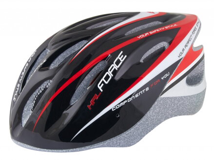 FORCE prilba HAL, čierno-červeno-biela XS-S