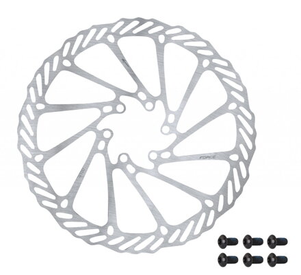 FORCE kotúč brzdový -2 180 mm, 6 dier, strieborný