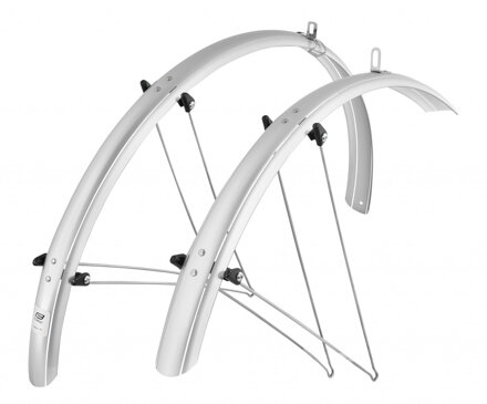 FORCE blatníky 48 Aluflex trekking 28" + vzpery, strieborné