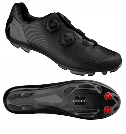 FORCE tretry MTB WARRIOR KARBON, čierne