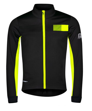Force bunda FROST softshell pánská, černo-fluo
