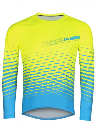 Force dres MTB ANGLE dl. rukáv, fluo-modrý