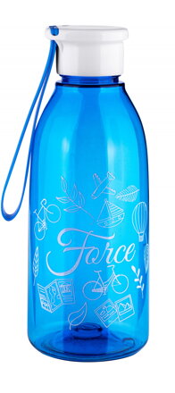FORCE fľaša DROP 0,6 l, transparentná modrá