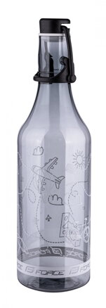 FORCE fľaša FLASK 0,5 l, transparentná dymová