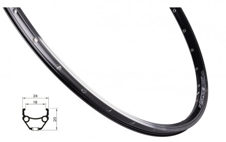 Force ráfik CLASSIC 622x19 36dier, čierny