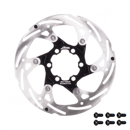 Force kotúč brzdový 140 mm, 6 dier, čierny