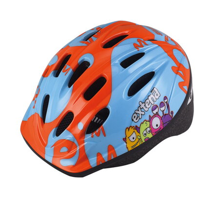 Extend prilba BILLY Monster bledomodrá-oranžová S/M (51-54cm)
