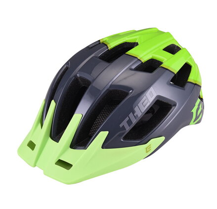 Extend cyklistická prilba THEO grey-grass green, M/L (58-62cm) shine