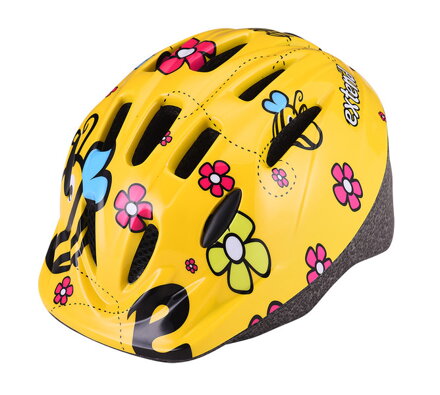 EXTEND prilba Extend LILLY žlté kvety, S/M (51-54cm)