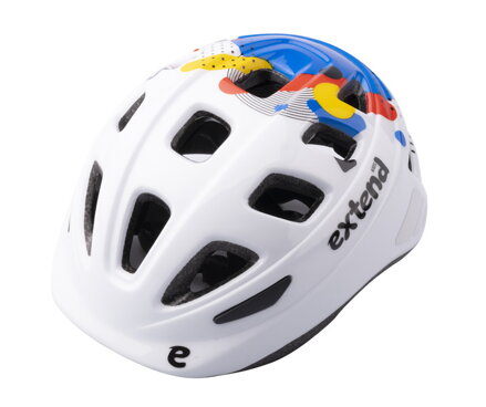 Extend prilba COBBY multi-white-black XS/S (48-50 cm) shine