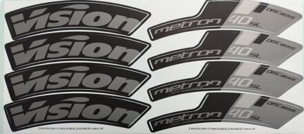 VISION ráfikové samolepky METRON 40 DB gray/black CH