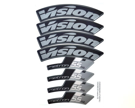 VISION nálepky na ráfik METRON55 SL RB CH-TL , (1bike) ZJWH0592