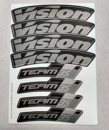 VISION ráfikové samolepky TEAM 35 COMP RB CH (1bk) ZJWH0428