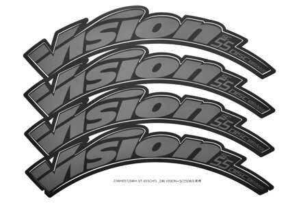 VISION nálepky na ráfik SC 55 DB TL , black