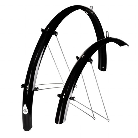 Force blatníky 48 Aluflex 28" XL + V vzpery, čierne