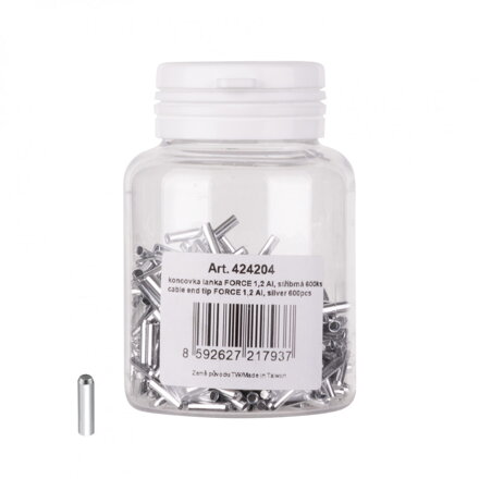 Force koncovka lanka 1,2 Al, strieborná 600ks