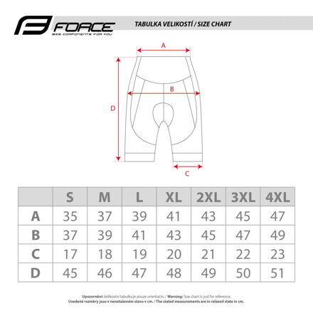 Force kraťase PACE do pásu s vložkou, čierne
