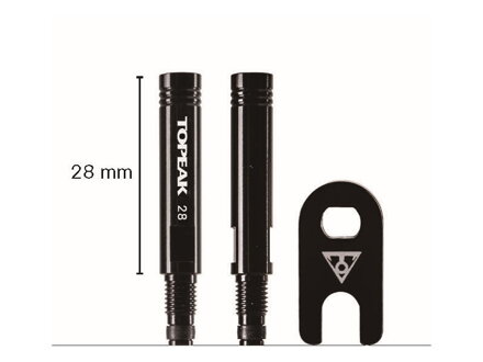 Topeak ventilový predlžovací adaptér VALVE EXTENDER 28mm (2 ks)