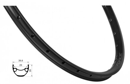 Force ráfik XC DISC 584x23, 36dier, čierny