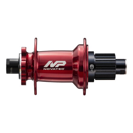 Novatec XD602SB/A-B12-MS zadný náboj, 32 dier, 12 x 148 mm, 6 dier, Shimano Microspline, červená, OEM