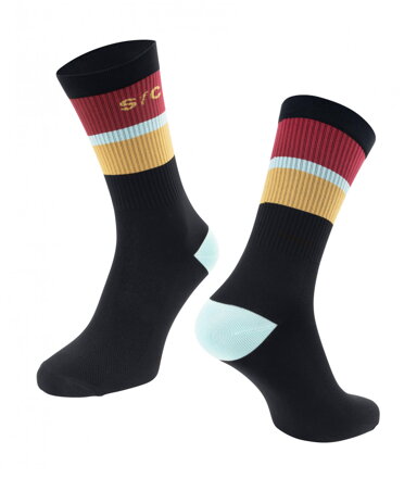Force ponožky STRIPE dlhé, čierne