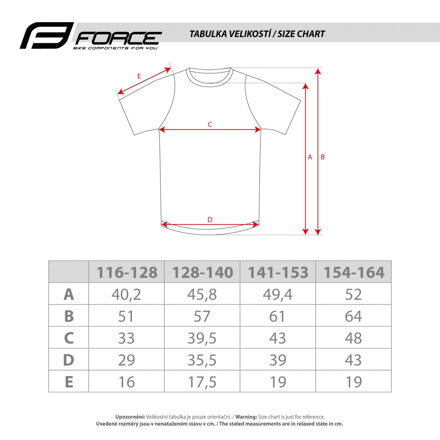 Force dres KID MTB CHEERY, čierno-oranžový