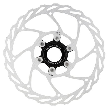 Force kotúč brzdový 180 mm, CENTER LOCK, strieborný