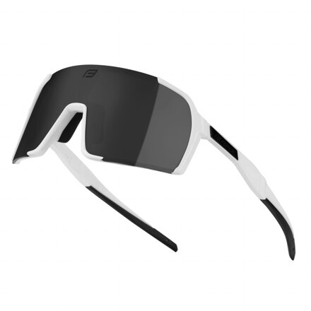Force okuliare GLARE bielej, čierne zrkadl. sklo