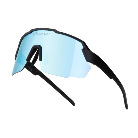 Force okuliare PULSE čierne, modré zrkadlové sklo