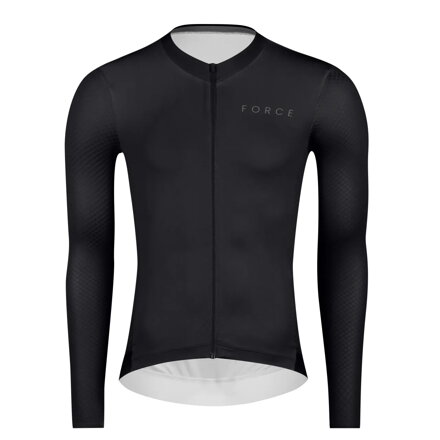 Force dres PLAIN dlhý rukáv, čierny