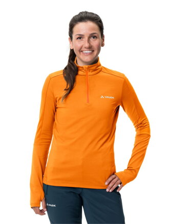 Vaude fleecový pulóver Livigno Halfzip II, dámsky, oranžová