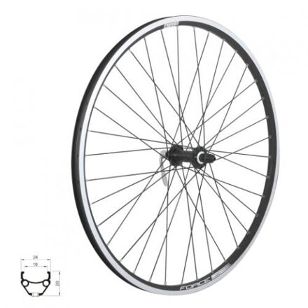 FORCE koleso predné CLASSIC 26" "V" HBTX800  559x19, 36 dierové