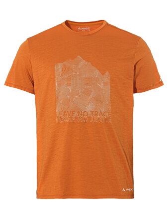 Vaude tričko Tekoa Wool, pánske, oranžové (kumquat)