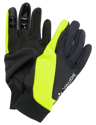 Vaude zateplené cyklistické rukavice Kuro Warm, žlto čierna