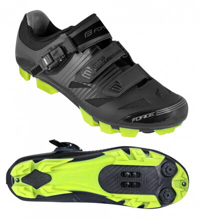 FORCE tretry MTB TURBO, čierne