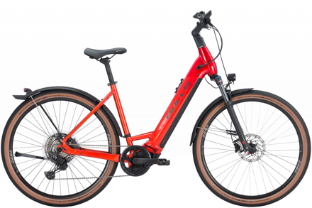 BULLS Cross Rider EVO 2 750Wh oranžovo-červený