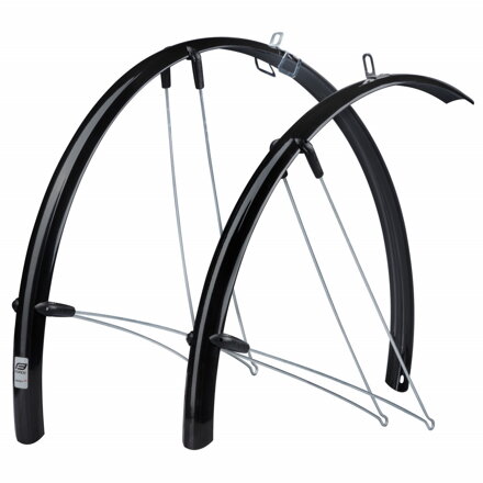 FORCE blatníky 36 Aluflex 28" cestné XL + vzpery, čierne