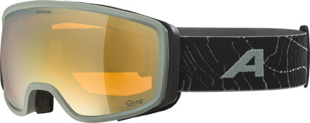ALPINA Lyžiarske okuliare BIVIO willow-green matt Q-LITE gold