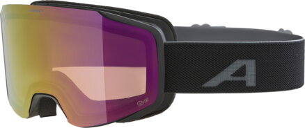 Alpina lyžiarske okuliare VENET black matt Quatroflex red