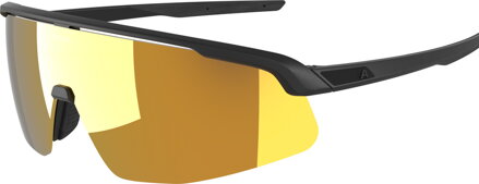 Alpina slnečné okuliare Turbo PRO S, black matt, Q zlaté sklo