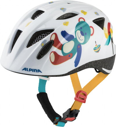 ALPINA Cyklistická prilba Ximo biela-medvedík