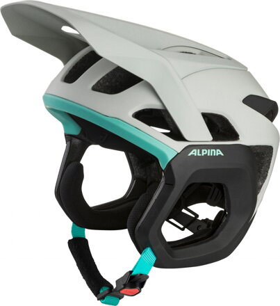 ALPINA Cyklistická enduro prilba ROOT MIPS dymovo šedá - tyrkysová