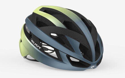 RUDY PROJECT cyklistická prilba REBEL , BLUE AVIO/APPLE GREEN METAL MATTE