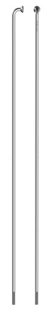 SAPIM špice LEADER INOX 14mm polyax J-bend strieborné 282mm-300mm + polyax Brass 14G 14mm poniklované špice