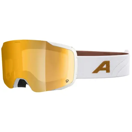 ALPINA Lyžiarske okuliare TAOS Q white-gold/mirror gold