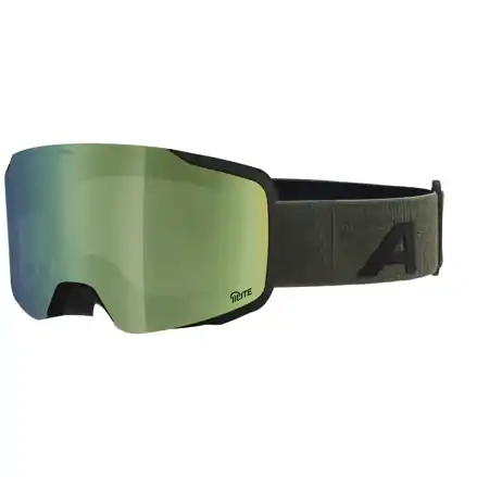 ALPINA Lyžiarske okuliare TAOS Q-LITE black-olive/mirror green