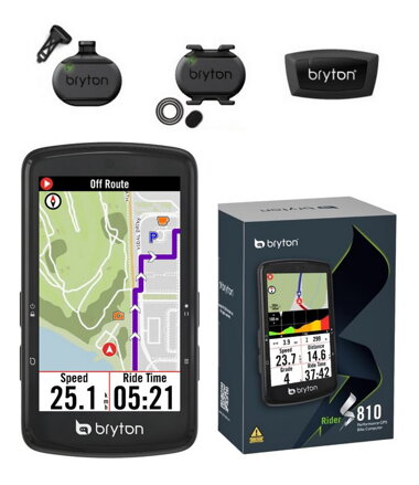 Bryton GPS cyklopočítač RIDER S810 T (bundle)