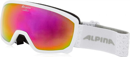 ALPINA Lyžiarske okuliare detské SCARABEO JR. white-white m. Q-LITE pink