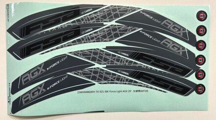 VISION nálepky na ráfik K-FORCE AGX 29" (1set) ZJWH0486